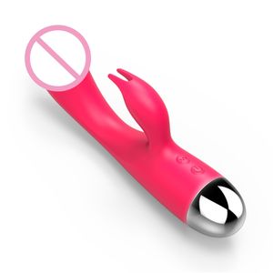 360 gradi di rotazione del coniglio femminile vibratore massaggiatore vaginale con G-Spot & clitoride stimolazione Dildo masturbatore giocattoli sessuali - Product Image 4