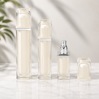 Pot cosmétique carré en acrylique tendance, flacon de 30/60/100/120 ml, emballage rose pour lotion, sérum de soin de la peau 30G/50G