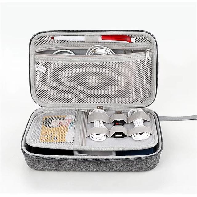 EVA Travel Carrying case SSD Hard Drive Organizer Pouch for Earphone Data USB Cable Charger Power Digital Gear Accessories Bag