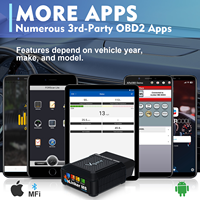 Vgate VLinker MS Bluetooth OBD2 Alat Pemindai Mobil untuk IPhone/iOS Android & Windows Mendukung Berbagai Protokol CAN