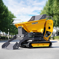 Mini-dumper sur chenilles TOROS pour travaux agricoles et de construction, fabriqué en Chine, idéal pour le transport de boue et de béton