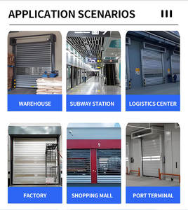 工業用PVCファブリック折りたたみ式防風自動高速ドア表面仕上げ屋外用 - Product Image 4
