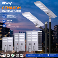 Lampadaire solaire intégré étanche IP65 avec capteur de mouvement pour rues et parcs, dernière conception, 100W, 150W, 200W
