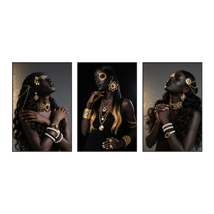 Peinture de portrait de femmes africaines, affiche sur toile de mode afro-américaine, peinture murale personnalisée et art mural - Product Image 6