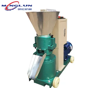 Capacity 50-100kg/h flat die 3kw cattle poultry alfalfa feed pellet manufacturing making mill machine equipment