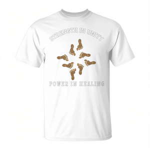 T-shirt promotionnel unisexe pour adulte, col rond, manches courtes, motif Koru Fern indigène : Force dans l'unité, puissance dans la guérison - Product Image 2