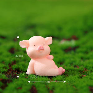 Ornements d'animaux de dessin animé de simulation de <span class=keywords><strong>cochon</strong></span> mignon 8 styles Micro paysage décorations résine artisanat voiture bureau bricolage accessoires - Product Image 6