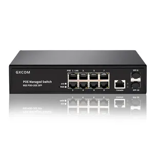 OEM/ODM 48v rete Ethernet fibra 2 Sfp 10/100/1000m Full Gigabit gestito 4 8 16 24 Switch PoE a 48 porte per CCTV