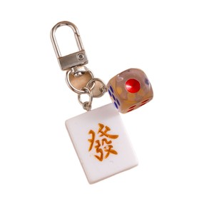 창의적인 마작 주사위 열쇠고리 - 가방과 열쇠에 달리는 행운의 '파차이' 펜던트, 중국풍 아크릴 참, 일상용 및 선물용 - Product Image 6