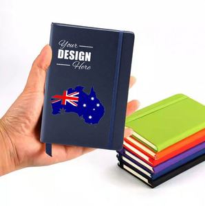 Carnet personnalisable en cuir PU A5/A6 - Agenda élégant australien avec sangle, idéal pour les cadeaux d'entreprise et les promotions - Product Image 1