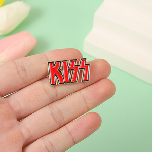 Spilla in metallo smaltato personalizzata per band <span class=keywords><strong>rock</strong></span>, all'ingrosso, spilla smaltata <span class=keywords><strong>KISS</strong></span> per abbigliamento, zaino, accessorio moda - Product Image 2