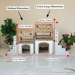 202406 Venta caliente diseño de lujo ecológico fácil de limpiar accesorios para mascotas casa para gatos cama casa de madera conejo gato y perro casa - Product Image 5