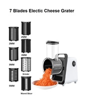 Râpe à noix de coco électrique 5 en 1 Machine de découpe de légumes multifonctionnelle Râpe à fromage électrique pour articles ménagers