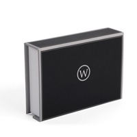 Coffret cadeau personnalisé noir 2mm fermeture magnétique rigide stratification brillante matériaux recyclés pour vernis à ongles huile sérum de soin de la peau