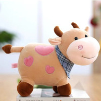 Vente en gros de jouets en peluche douce de 8 pouces en forme de vache, Luffy, animal en peluche pour enfants, cadeau mignon pour garçons et filles, porte-clés