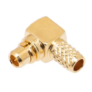 Right Angle Male Crimp Solder MMCX Connector for RG174 RG316 for Automotive Wireless LAN Broadband GPS Systems