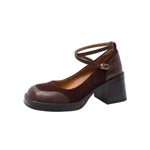 Stokta MYway Mary Jane kadın ayakkabı platformu topuklu pompalar sevimli Cosplay ayakkabı bayanlar topuklu