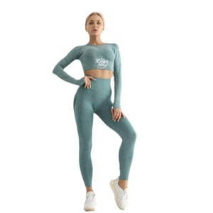 Conjunto Deportivo de Yoga de 2 Piezas, Talla Grande, Alta Elasticidad, Sin Mangas, Shorts Ajustados, Sexy, Sin Costuras, Tejido Cómodo y Transpirable - Product Image 2