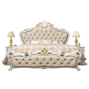 <span class=keywords><strong>Cama</strong></span> King Size Tapizada en Tela, Estilo Francés, Lujosa y Elegante, con Estructura <span class=keywords><strong>de</strong></span> Madera Sólida para un Dormitorio Elegante, Muebles Reales - Product Image 3