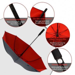 UV Protection Automatic Sun Windproof Golf <b>Large</b> Custom Golf <b>Umbrella</b> with Solar Light - Product Image 4