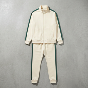 Conjunto Deportivo Informal para Hombre, Transpirable, con Rayas, Chaqueta con Cierre y Pantalones, Dos Piezas, para Otoño - Product Image 4