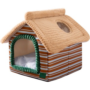 Pet <b>Dog</b> Kennel House Soft Plush Warm <b>Bed</b> For <b>Small</b> Medium <b>Dogs</b> Four Seasons Use - Product Image 1