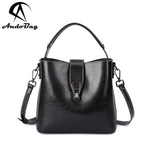 Sacs à main vintage AndoBag pour femmes, sac seau en cuir de vache véritable, grande capacité, sacs à bandoulière, sacs à main 1003 - Product Image 1