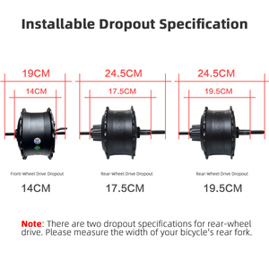 Moteur de moyeu arrière EU 48V 500W, 750W, 1000W pour vélo électrique à pneus larges V8 / Ridstar Q20 / F20 20 pouces - Product Image 6