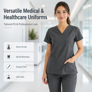Tela para Uniformes Médicos Personalizados al por Mayor, 78% Poliéster, 18% Rayón, 4% Elastano, 180GSM, Tejido Twill 2/1 Elástico para Fabricantes de Ropa - Product Image 5