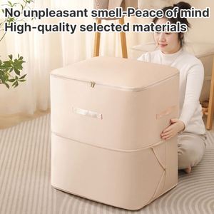 Extra Large Capacity Storage <b>Bags</b> Dustproof Moistureproof Space Saving Self Compression Organizer Thickened Foldable With Zipper - Product Image 4
