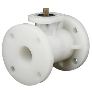 Válvula de Bola de Brida de Plataforma Alta de PVDF, Soporte Eléctrico Neumático, Tipo Integrado de Paso Directo para Alta Temperatura, Ácido y Álcali - Product Image 1