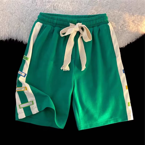 Shorts en toile de polyester unie pour homme, personnalisés, écologiques, taille mi-haute, imperméables, respirants, avec cordon de serrage numérique, service OEM - Product Image 5