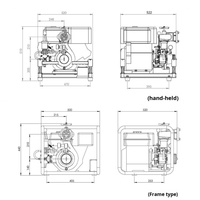 Pompe à incendie motorisée portable durable Ruijunhong JBQ4.0/7, 9 chevaux, haut débit, équipement d'extinction d'incendie manuel, accessoire
