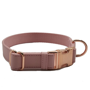 OEM Factory Luxury Custom Emboss LOGO Colorful With Golden Metal Buckle PU <strong>Leather</strong> Nylon <strong>Dog</strong> <strong>Collar</strong> - Product Image 2