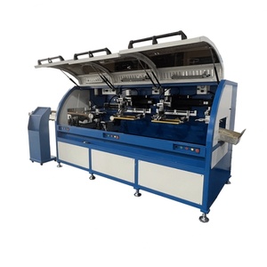 Automatic UVLED Screen <b>Printer</b> Tube <b>Printer</b> 5 Station Monochrome Glass <b>Cups</b> Bottles Used Condition Treatment PLC <b>Printer</b> Automat - Product Image 2