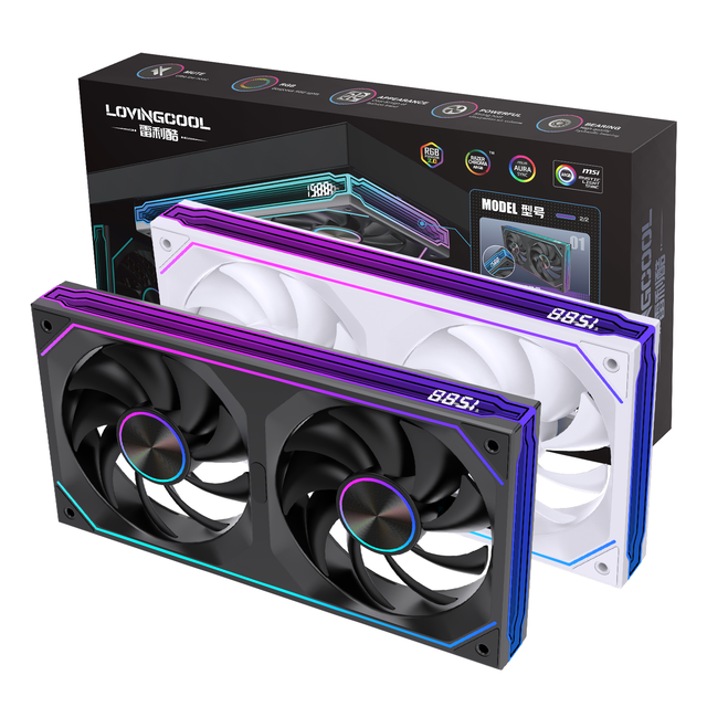 Lovingcool Hot Sale 120mm ARGB Integrated PC Cooling Fan Infinity Mirror High Airflow Computer Case Fan Speed Display Fluid