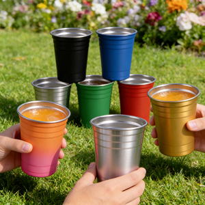 Gobelet en acier inoxydable design 600 ml 20 oz 30 oz avec couvercle magnétique, gobelet à café <span class=keywords><strong>de</strong></span> voyage original pour porte-gobelet <span class=keywords><strong>de</strong></span> voiture, électroplaqué rouge - Product Image 1