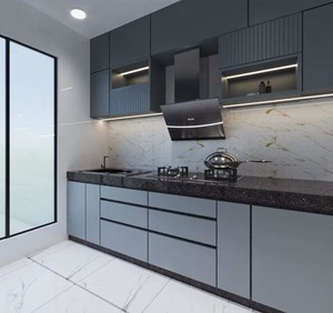 Mobili in Melamina Moderni - Design di Cucina Curato con Geometria Pulita e Opzioni di Configurazione Personalizzate - Product Image 5