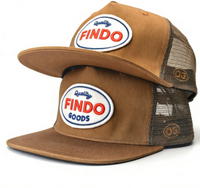 Op maat gemaakte OEM-fabriek 5-panel sportieve fruit trucker caps van twill katoen met handgebreide mesh