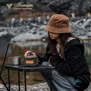 Portavelas de Acero Inoxidable Plegable y Portátil para Acampar al Aire Libre, con Anillo Integrado y Vidrio a Prueba de Explosiones, para Cocina Moderna al Aire Libre - Product Image 6