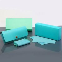 Vente en gros de boîtes à lunettes de soleil classiques rectangulaires colorées de haute qualité avec logo personnalisé, ensemble d'emballage, étui à lunettes en PU