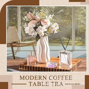 New lace-trimmed wooden <b>tray</b> for bathroom scented candles, home use, afternoon <b>tea</b>, bread, and desserts. - Product Image 5