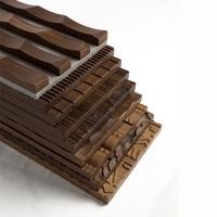 Décor mural en panneaux de bois 3D MUMU, revêtement en bois composite MDF, lambris en bois, panneau mural acoustique en bois pour la maison, l'hôtel