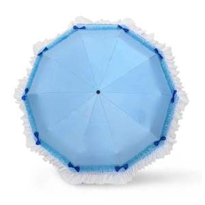 TX11144 синий зонт для невесты с изображением башни принцессы, УФ-защита, Свадебный женский праздничный зонт, кружевной зонтик Лолита - Product Image 2