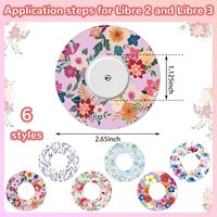 Patch adhésif avec fleurs patchs CGM couvertures étanches capteur de couleur anti-transpiration moniteur de glucose continu housse de Protection
