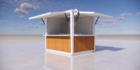 Kiosque alimentaire pop-up miniature de 10 pieds, économique, pour snack-bar, café, ou boutique de proximité, conteneur alimentaire portable pour extérieur