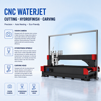 Vente Flash : Machine de découpe jet d'eau CNC 5 axes, découpeuse à jet d'eau abrasive, pompe hydraulique, moteur haute pression, haute précision, CE ISO