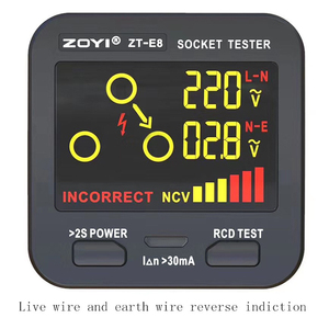 准备发货ZOYI中性接地线电路检查NCV电源插座测试仪美国插头 - Product Image 6