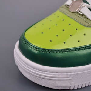 Designer High Quality Genuine Leather Five Pointed Star Platform Shoes Versatile Trend Green Color Blocked Board Comfortable - Product Image 2