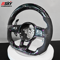 Pour Volkswagen 2012-2019 Golf R-Line GTI GTS GLI Mk7 GTE GTD CC Polo modèle forgé en Fiber de carbone daim LED volant